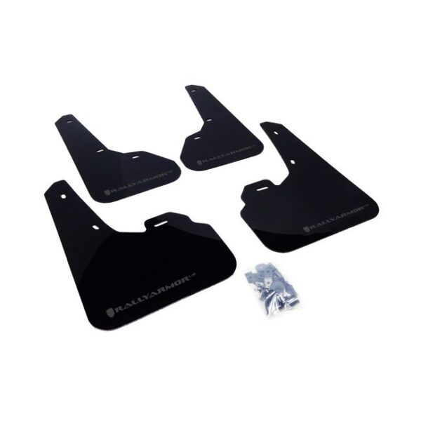 Rally Armor MF17-UR-BLK/GRY - 2010-2013 Mazda 3 I, Mazdaspeed, S - Black Mud Flap/Grey Logo