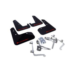 Rally Armor MF19-UR-BLK/RD - 2011-2014 Subaru STI Sedan / 2011-2014 Subaru WRX Sedan - Black Mud Flap/Red Logo