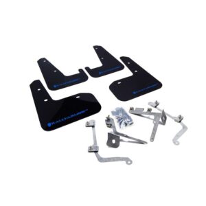 Rally Armor MF19-UR-BLK/BL - 2011-2014 Subaru STI Sedan / 2011-2014 Subaru WRX Sedan - Black Mud Flap/Blue Logo