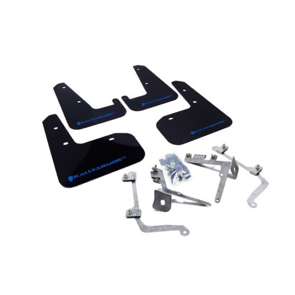Rally Armor MF19-UR-BLK/BL - 2011-2014 Subaru STI Sedan / 2011-2014 Subaru WRX Sedan - Black Mud Flap/Blue Logo