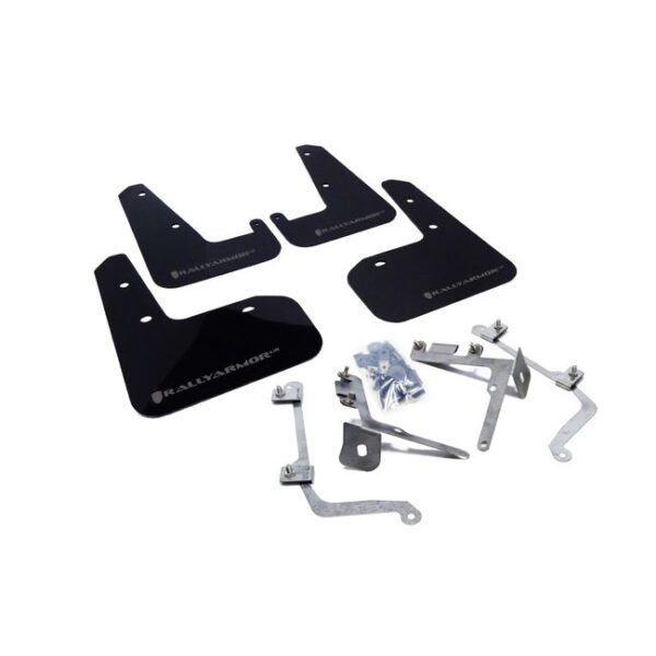 Rally Armor MF19-UR-BLK/GRY - 2011-2014 Subaru STI Sedan / 2011-2014 Subaru WRX Sedan - Black Mud Flap/Grey Logo