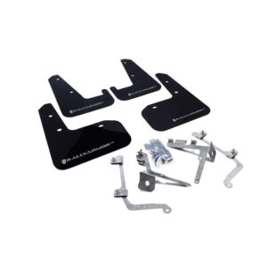 Rally Armor MF19-UR-BLK/SIL - 2011-2014 Subaru STI Sedan / 2011-2014 Subaru WRX Sedan - Black Mud Flap/Silver Logo