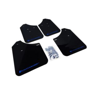 Rally Armor MF1-UR-BLK/BL - 2002-2007 Subaru Impreza WRX/STI / 2002-2007 Subaru Impreza RS/2.5i - Black Mud Flap/Blue Logo