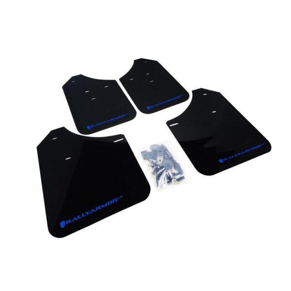 Rally Armor MF1-UR-BLK/BL - 2002-2007 Subaru Impreza WRX/STI / 2002-2007 Subaru Impreza RS/2.5i - Black Mud Flap/Blue Logo