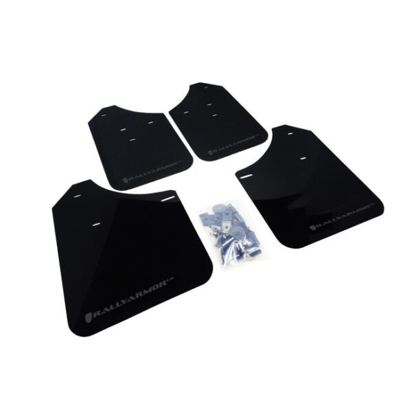 Rally Armor MF1-UR-BLK/GRY - 2002-2007 Subaru Impreza WRX/STI / 2002-2007 Subaru Impreza RS/2.5i - Black Mud Flap/Grey Logo