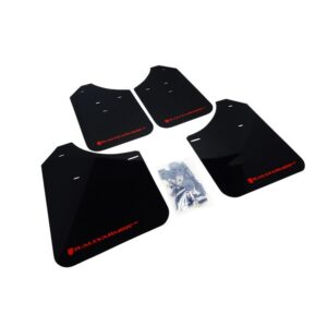 Rally Armor MF1-UR-BLK/RD - 2002-2007 Subaru Impreza WRX/STI / 2002-2007 Subaru Impreza RS/2.5i - Black Mud Flap/Red Logo