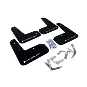 Rally Armor MF23-UR-BLK/WH - 2013-2016 Toyota FR-S / 2013-2019 Subaru BRZ - Black Mud Flap/White Logo