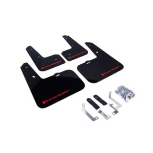 Rally Armor MF24-UR-BLK/RD - 2012-2018 Hyundai Veloster Base, Turbo - Black Mud Flap/Red Logo