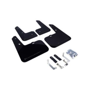 Rally Armor MF24-UR-BLK/DGRY - 2012-2018 Hyundai Veloster Base, Turbo - Black Mud Flap/Dark Grey Logo