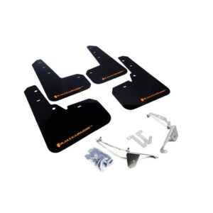 Rally Armor MF26-UR-BLK/OR - 2013-2017 Subaru XV Crosstrek - Black Mud Flap/Orange Logo