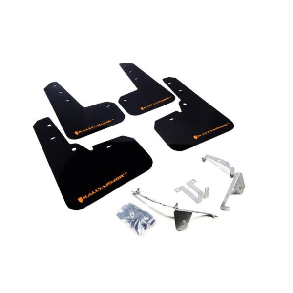 Rally Armor MF26-UR-BLK/OR - 2013-2017 Subaru XV Crosstrek - Black Mud Flap/Orange Logo