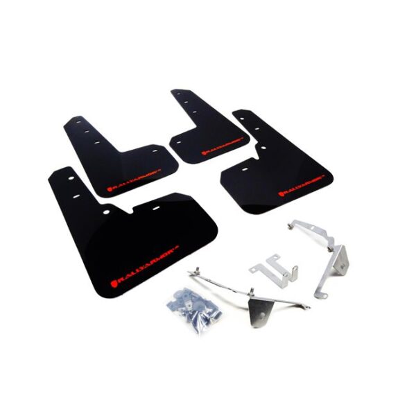 Rally Armor MF26-UR-RD/WH - 2013-2017 Subaru XV Crosstrek - Red Mud Flap/White Logo