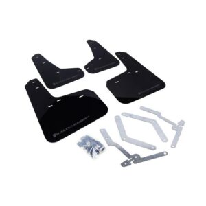 Rally Armor MF27-UR-BLK/GRY - 2013-2019 Ford Focus SE, Titanium, ST, RS - Black Mud Flap/Grey Logo