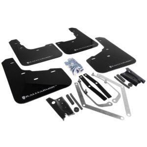 Rally Armor MF29-UR-BLK/SIL - 2013-2018 & 2019 USDM Ford Fiesta ST - Black Mud Flap/Silver Logo