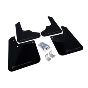 Rally Armor MF2-UR-BLK/GRY - 1993-2001 Subaru Impreza RS/LX/GL/Sport - Black Mud Flap/Grey Logo