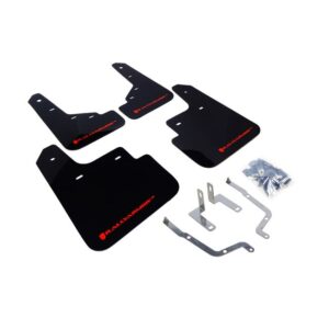 Rally Armor MF31-UR-BLK/RD - 2014-2018 Mazda 3 Grand Touring, Sport, SV, Touring - Black Mud Flap/Red Logo