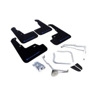 Rally Armor MF32-UR-BLK/BL - 2015-2019 Subaru WRX Sedan / 2015-2019 Subaru STI Sedan - Black Mud Flap/Blue Logo