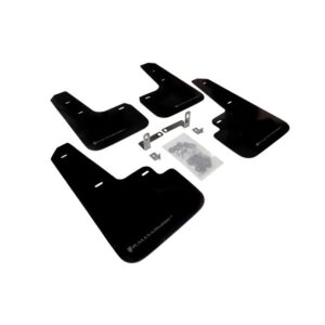 Rally Armor MF43-UR-RD/WH - 2015-2019 Mitsubishi Mirage DE, ES, SE, GT - Red Mud Flap/White Logo