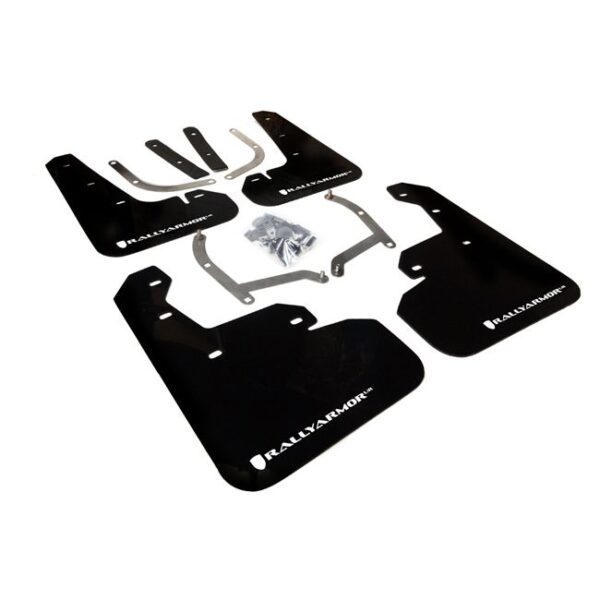 Rally Armor MF45-UR-BLK/WH - 2017-2019 Subaru Impreza Limited, Premium, Sport - Black Mud Flap/White Logo