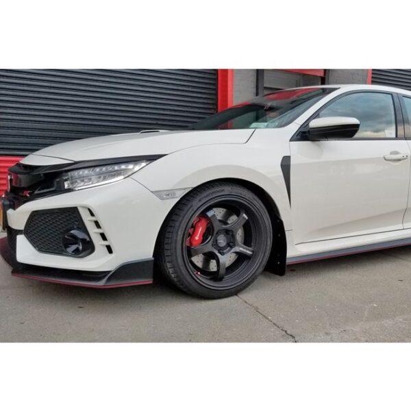 Rally Armor MF47-UR-BLK/RD - 2017-2022 Honda Civic Type R - Black Mud Flap/Red Logo