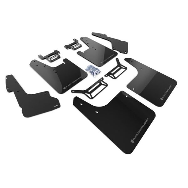 Rally Armor MF48-UR-BLK/GRY - 2012-2024 Toyota 4Runner Base, Limited, TRD Pro - Black Mud Flap/Grey Logo
