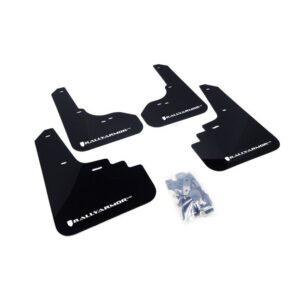 Rally Armor MF4-UR-BLK/WH - 2005-2009 Subaru Outback Legacy, Outback / 2005-2009 Subaru Legacy Legacy/Outback - Black Mud Flap/White Logo