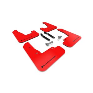 Rally Armor MF59-UR-RD/BLK - 2019-21 Hyundai Elantra Elantra GT N-line, i30 N - Red Mud Flap/Black Logo