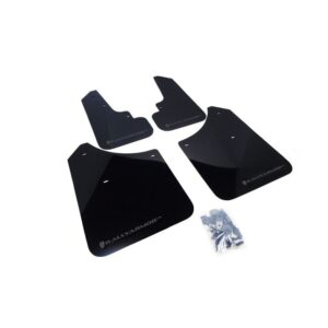 Rally Armor MF5-UR-BLK/GRY - 2003-2008 Subaru Forester 2.5X/XT - Black Mud Flap/Grey Logo