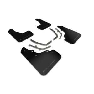 Rally Armor MF61-UR-BLK/DGRY - 2019-25 Mazda3 Hatchback - Black Mud Flap/Dark Grey Logo
