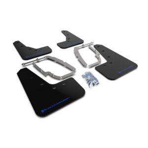Rally Armor MF62-UR-BLK/BL - 2017-23 Tesla 3 - Black Mud Flap/Blue Logo