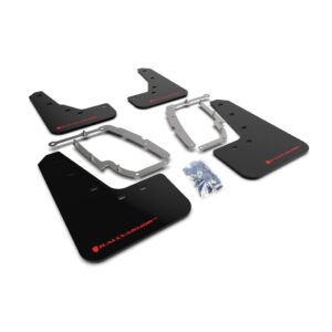 Rally Armor MF62-UR-BLK/RD - 2017-23 Tesla 3 - Black Mud Flap/Red Logo