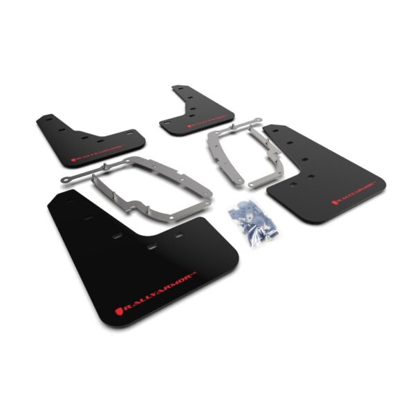 Rally Armor MF62-UR-BLK/RD - 2017-23 Tesla 3 - Black Mud Flap/Red Logo