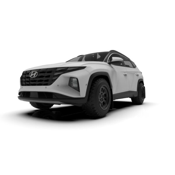 Rally Armor MF75-UR-BLK-WH - 2022-24 Hyundai Tucson - Black Mud Flap/White Logo