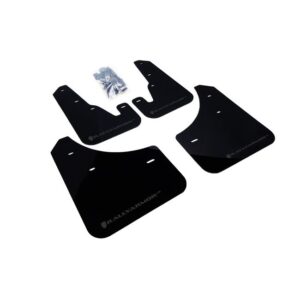 Rally Armor MF9-UR-BLK/GRY - 2004-2009 Mazda 3 I/Mazdaspeed/S - Black Mud Flap/Grey Logo