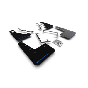 Rally Armor MF56-UR-BLK/BL - 2009-11 Ford Focus Mk2 RS & RS500 - Black Mud Flap/Blue Logo