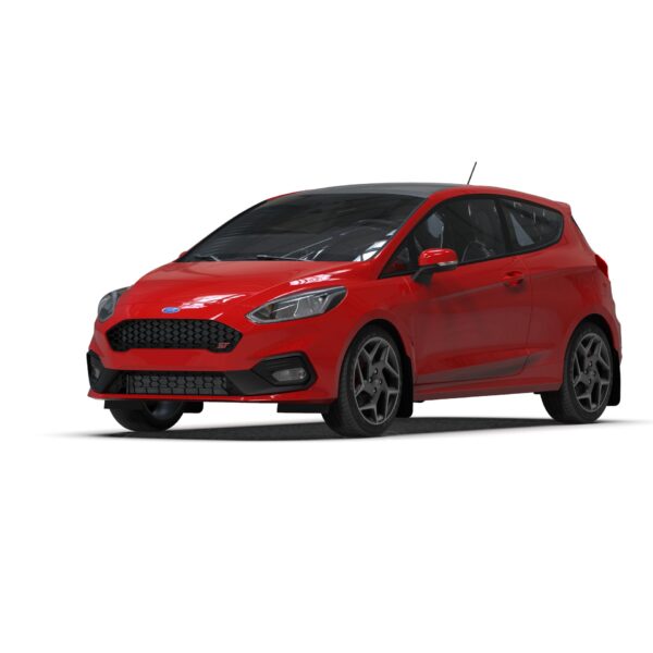 Rally Armor MF60-UR-BLK/DGRY - 2018-23 Mk8 Ford Fiesta ST, Titanium, Active X, Vignale - Black Mud Flap/Dark Grey Logo