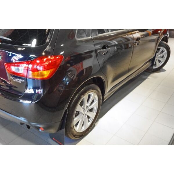 Rally Armor MF33-UR-RD/WH - 2010-2019 Mitsubishi Outlander Sport Outlander Sport/ASX/RVR - Red Mud Flap/White Logo