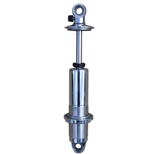 Polished HQ Coil-Over shock with 5.2" stroke and 1.7" eye mount, universal.