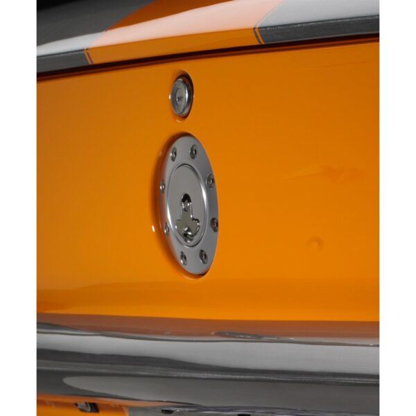 Billet aluminum gas cap for 1967-1968 Camaro, locking, anodized Silver.
