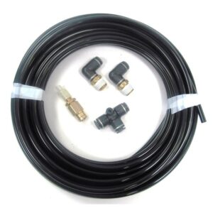 Inflation kit with 30ft. 1/4" airline, 2 1/4" npt elbows, 1 T and 1 schrader.