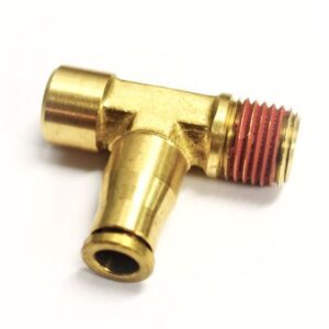 Airline Fitting, Compressor Tee, 1/4" NPT x 1/8" Female NPT x 1/4" Airline