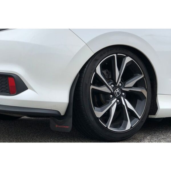 Rally Armor MF50-UR-BLK/BL - 2016-2021 Honda Civic Sedan, Coupe - Black Mud Flap/Blue Logo
