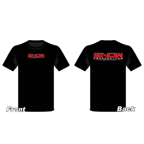 Snow T-Shirt Black with Color Logo (Large)