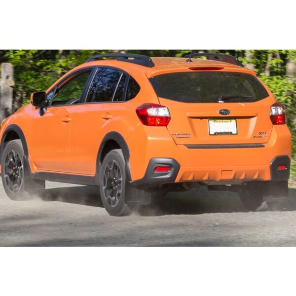Rally Armor MF26-UR-BLK/CGN-X - 2013-2017 Subaru XV Crosstrek - Black Mud Flap/Altered Font Caliper Green Logo