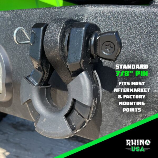 RHINO USA 8T SUPER SHACKLE 2-PACK (RED)