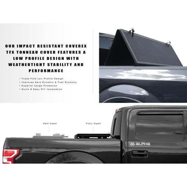 Armordillo 2014-2021 Toyota Tundra CoveRex TFX Series Folding Truck Bed Tonneau Cover (6.5 Ft Bed) (W/O Utility Track)