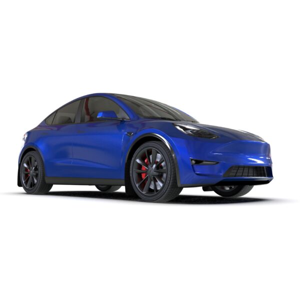 Rally Armor MF72-UR-BLK/DGRY - 2020-26 Tesla Model Y, Juniper Y - Black Mud Flap/Dark Grey Logo