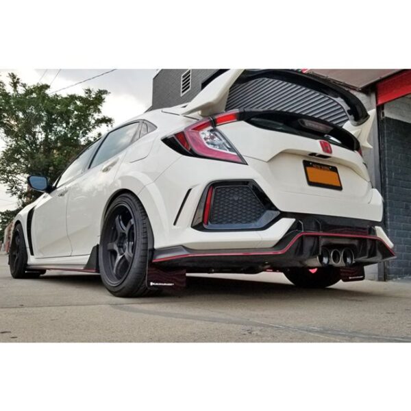 Rally Armor MF47-UR-RD/BLK - 2017-2022 Honda Civic Type R - Red Mud Flap/Black Logo