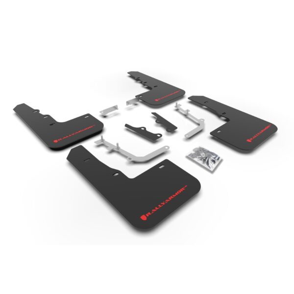 Rally Armor MF65-UR-BLK/RD 2020-2025 Hyundai Venue Black Mud Flap/Red Logo