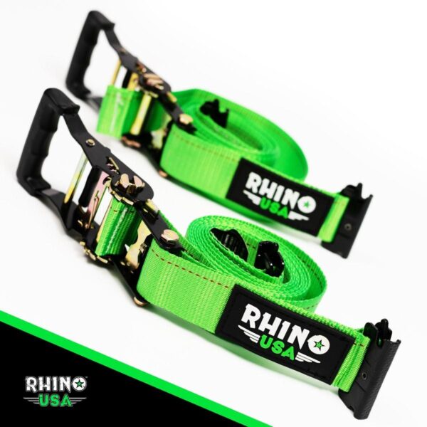 RHINO USA UTV WHEEL CHOCK TIE-DOWN KIT (2-WHEEL KIT) (GREEN)